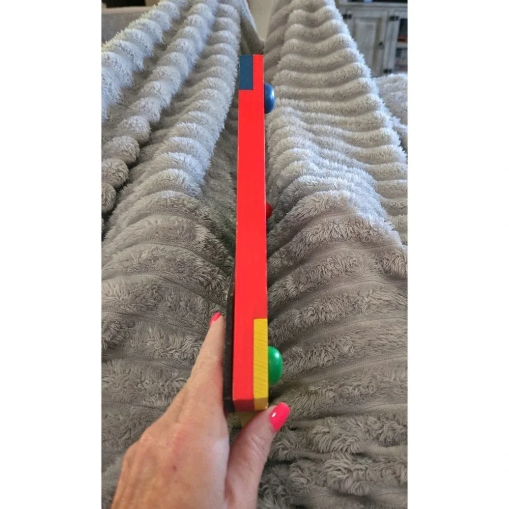 Postmodern Primary Colors Block Wood Picture Art Frame 5x7